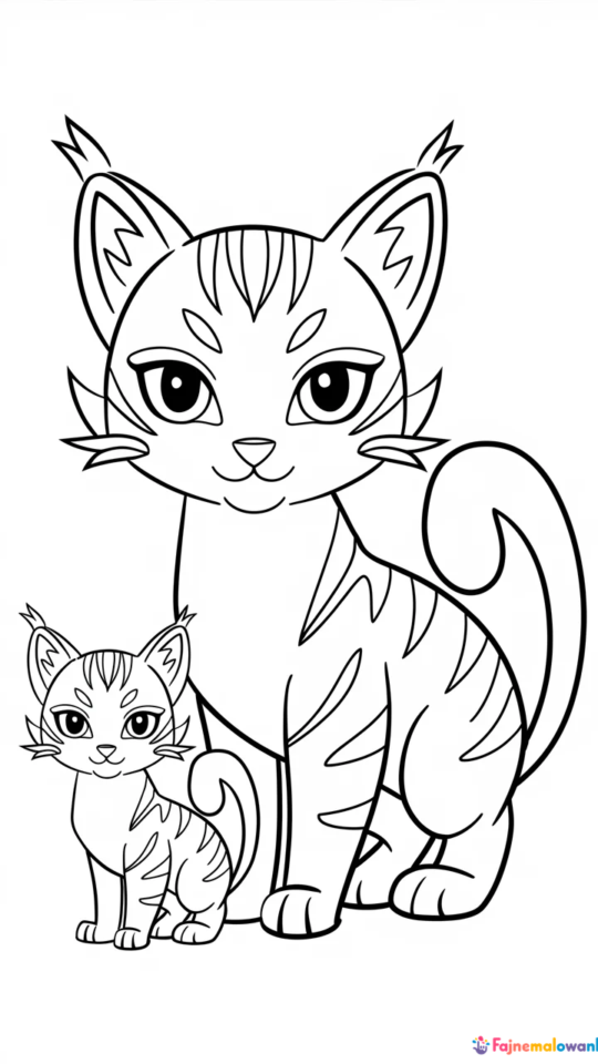 Kolorowanka z Pokémonami: Mewtwo i Mew do druku dla dzieci