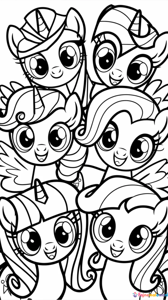 Kolorowanki My Little Pony dla dzieci do druku i malowania