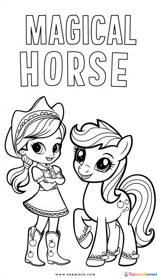 Kolorowanka Applejack z Equestria Girls do druku dla dzieci