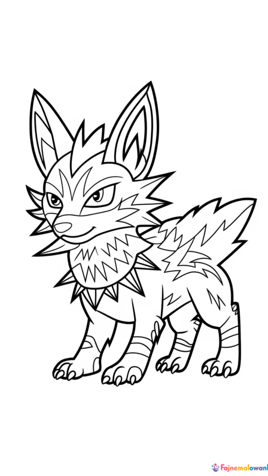 Kolorowanki z Flareonem – Pokemon do druku dla dzieci