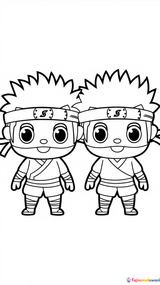 Kolorowanki do druku: Naruto Chibi dla dzieci i fanów anime