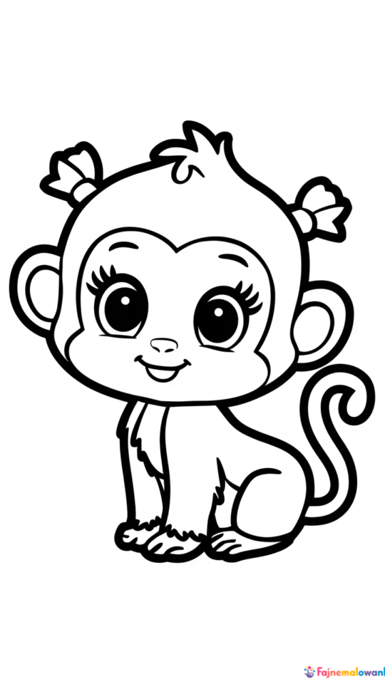 Kolorowanka Littlest Pet Shop Małpka do Druku dla Dzieci