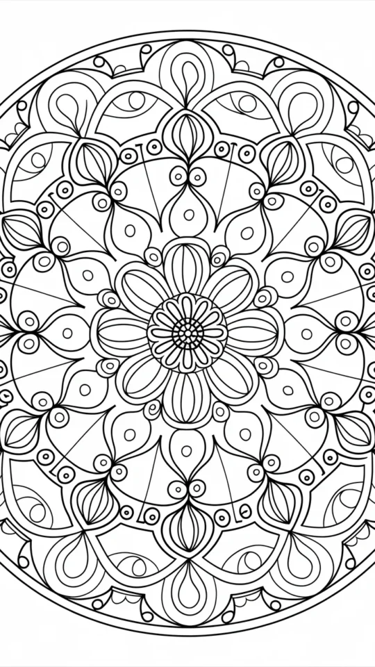 Relaksacyjne kolorowanki mandala dla dorosłych do druku