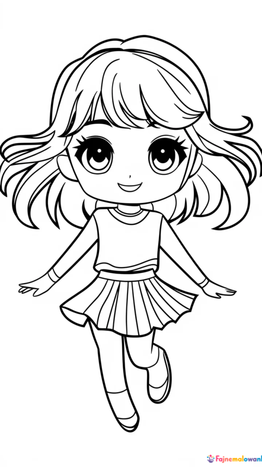Kolorowanka Chibi dla Dzieci: Urocze Postacie do Druku