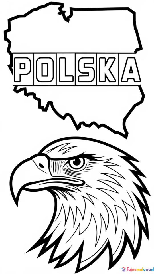 Kolorowanka: Polski Orzeł – Symbole Narodowe do Druku