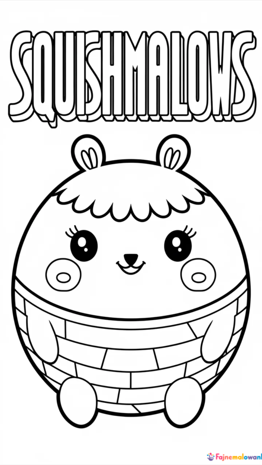 „Kolorowanka do druku Squishmallows dla dzieci”