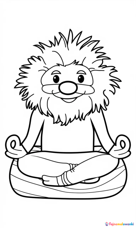 kolorowanka dla dzieci z zabawnym