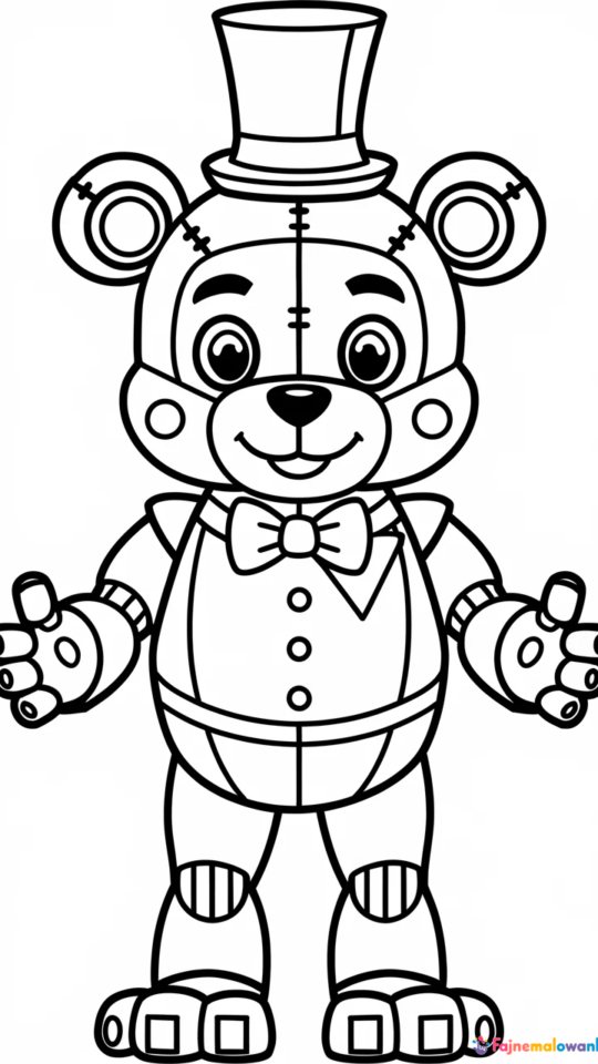 Kolorowanka: Freddy z Five Nights at Freddy’s do druku