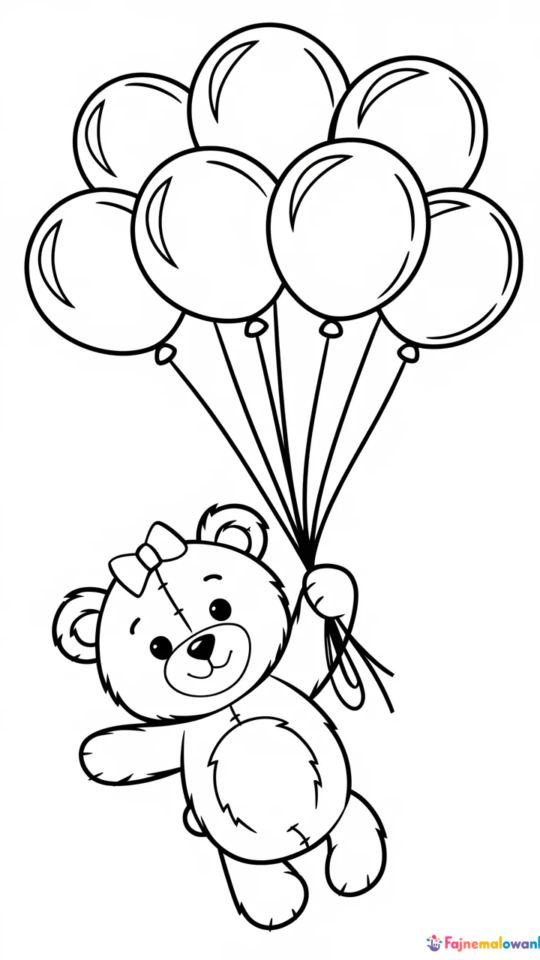 Kolorowanki dla dzieci: latające balony do pokolorowania