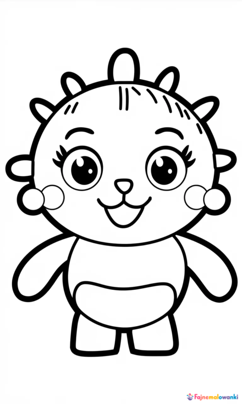 kolorowanka dla dzieci przedstawiająca uroczą postać z kreskówki w stylu misia do pokolorowania - kolorowanki brawl stars