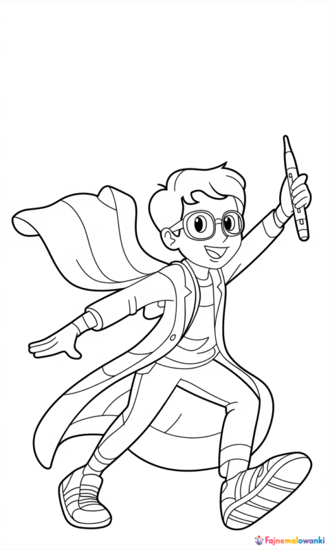 kolorowanka naukowiec w laboratorium