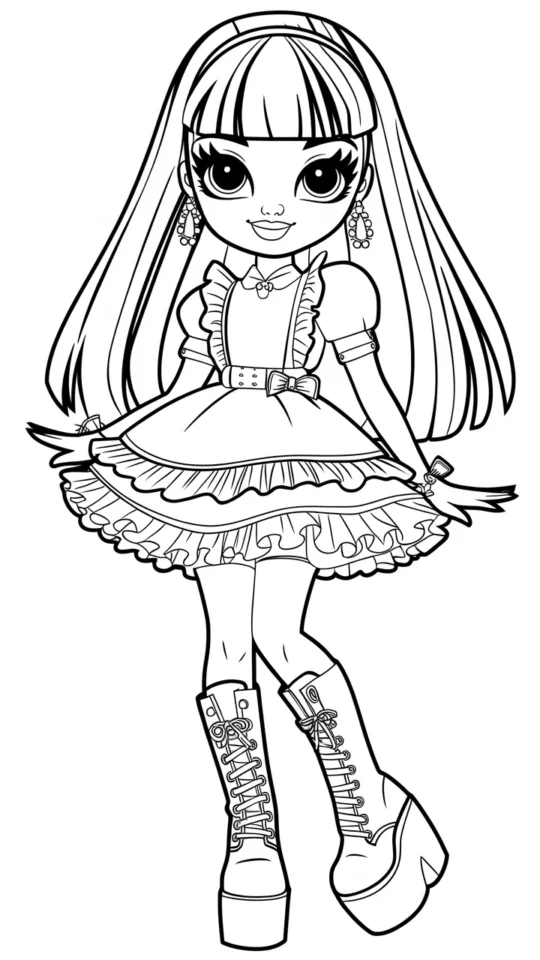 Kolorowanka z Elizabeth z Monster High do druku dla dzieci