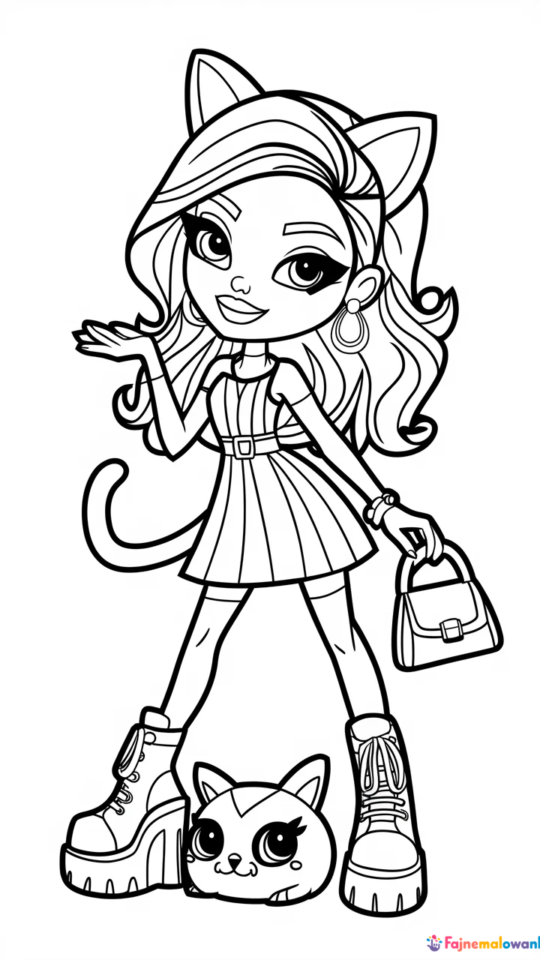 Kolorowanka z Lalkami Monster High do Druku dla Dzieci