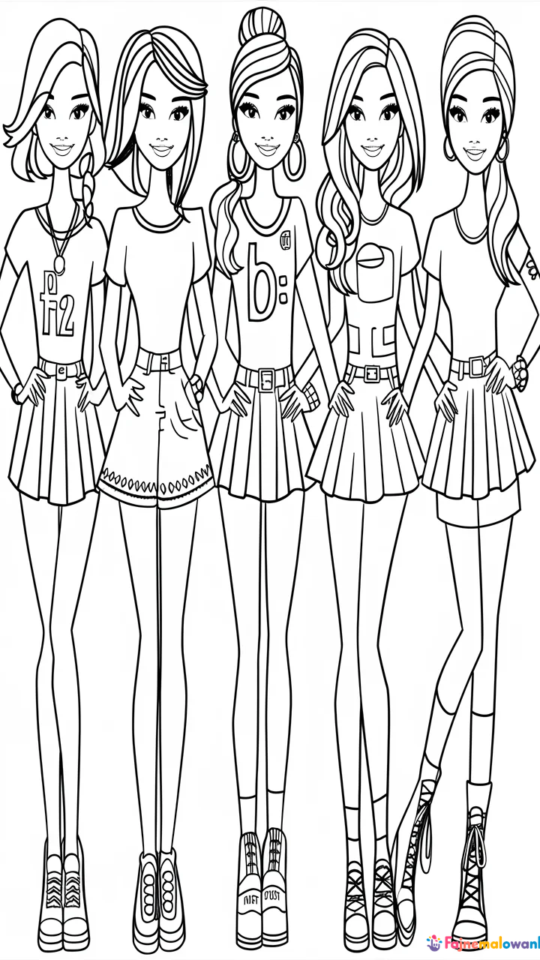 Kolorowanki Lego Friends: Postacie do Druku dla Dzieci