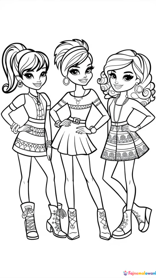Kolorowanki z dziewczynami z Monster High do druku i zabawy