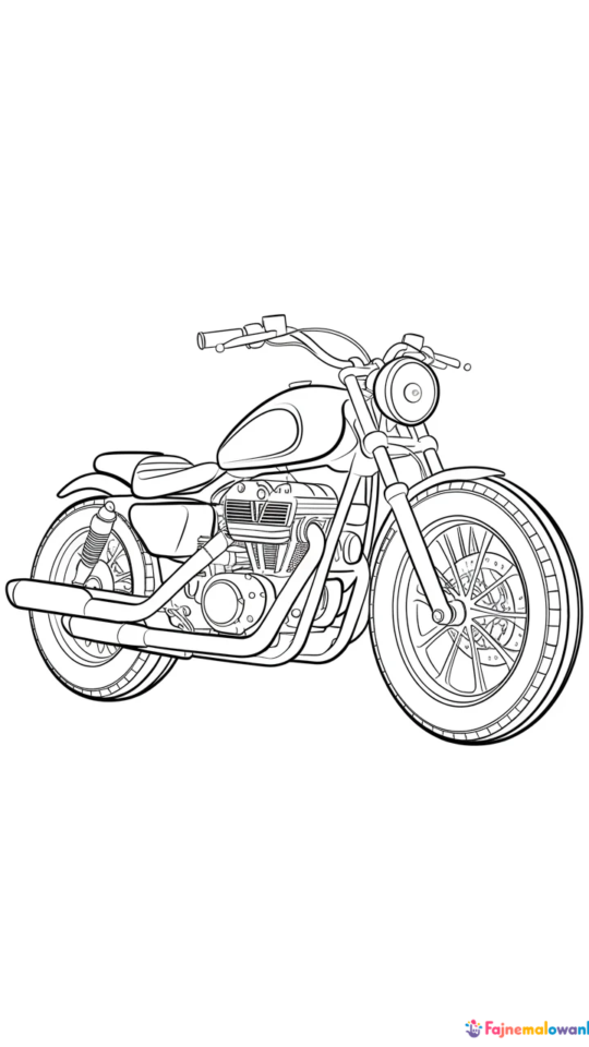 Kolorowanka Motocyklowa dla Dzieci – Malowanki z Motocyklami