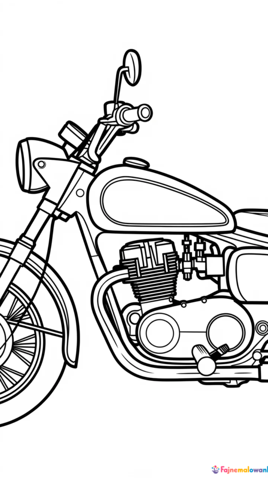 Kolorowanka dla dzieci: Motocykle Harley-Davidson do druku