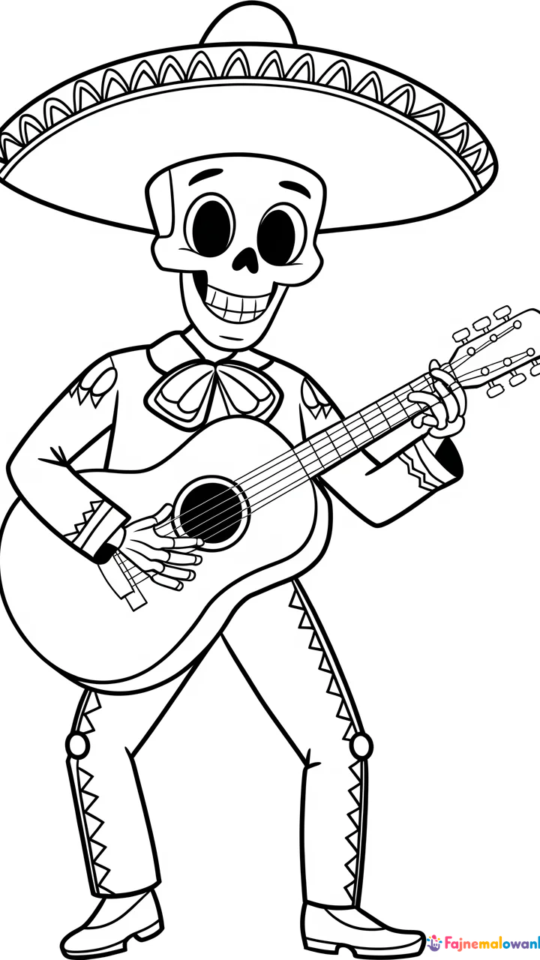 Kolorowanka z Coco: Ernesto de la Cruz do wydruku