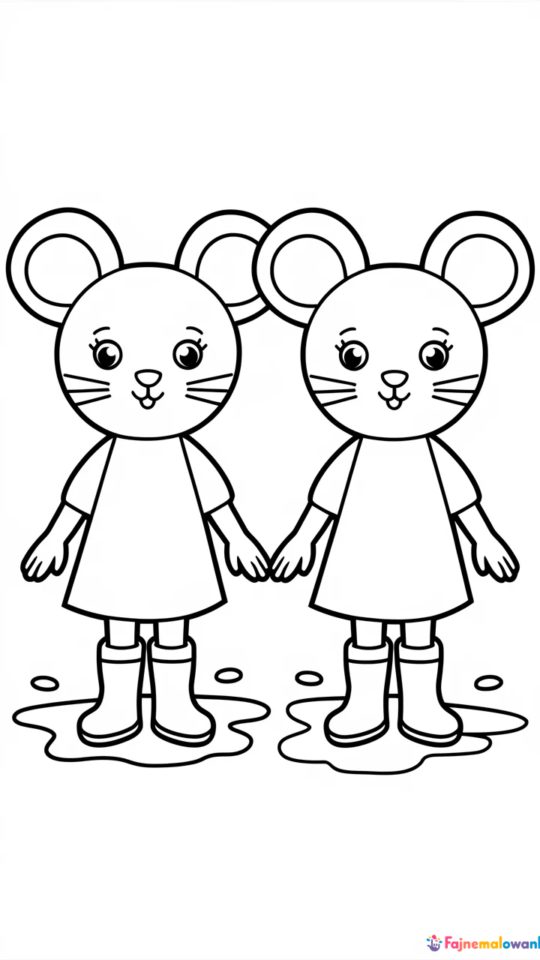Kolorowanka Świnka Peppa i Emily Słoń do druku dla dzieci
