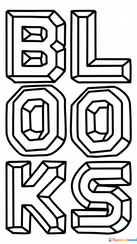Kolorowanka z logo Roblox do druku dla dzieci i młodzieży