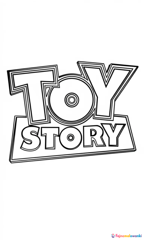 Kolorowanka dla dzieci z napisem w stylu kreskówkowym do pokolorowania