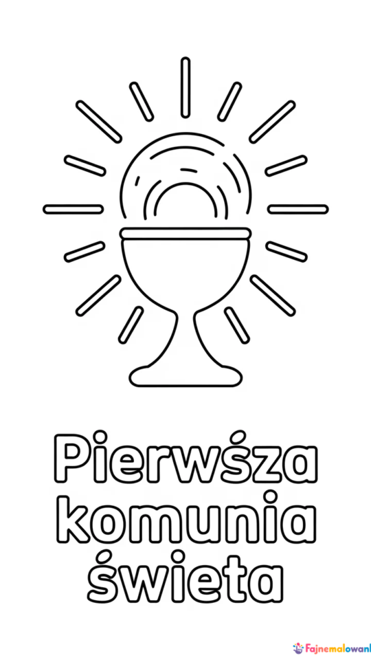 Kolorowanka na Pierwszą Komunię Świętą dla dzieci