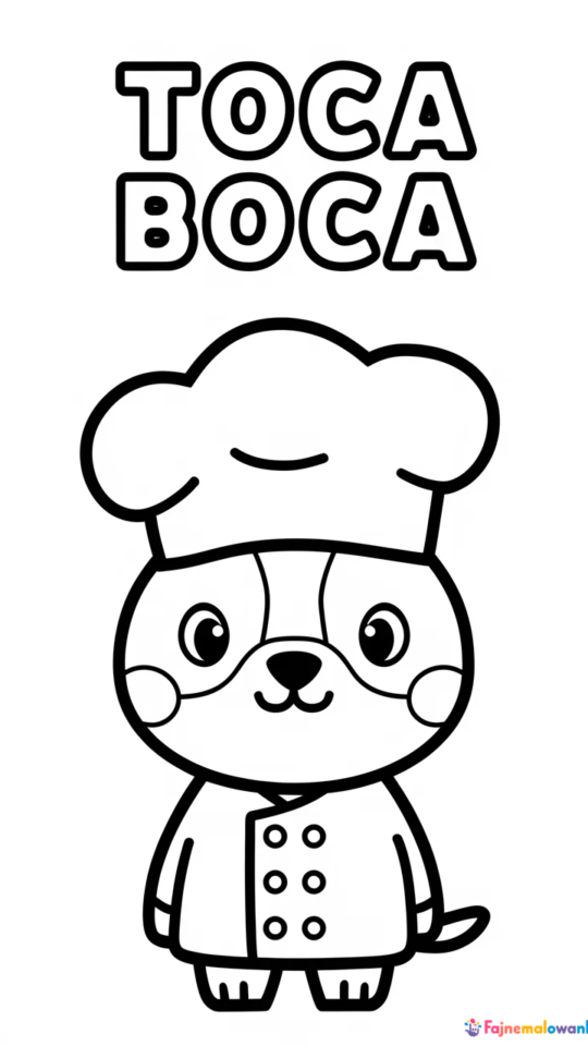 Kolorowanka Crumpet Toca Boca do druku dla dzieci