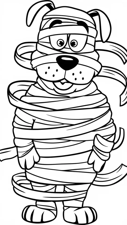 Kolorowanka Scooby-Doo jako mumia do wydruku i pokolorowania