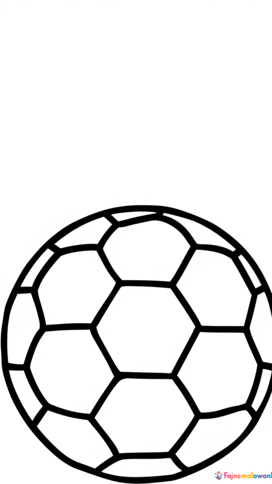 Kolorowanka piłka nożna dla dzieci do druku i kolorowania