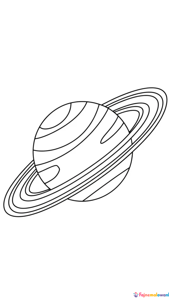 Kolorowanka Planeta Saturn dla Dzieci – Kosmiczne Przygody