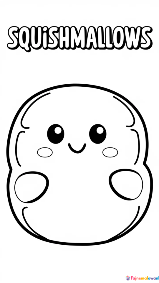 Kolorowanka Squishmallows – Żaba do Druku dla Dzieci