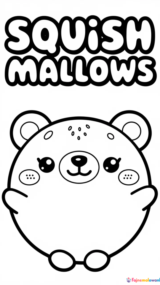 Kolorowanka Squishmallows: Uroczy Jelonek do Druku