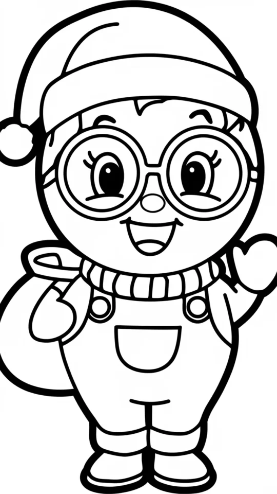 Świąteczne kolorowanki Minionki do druku dla dzieci