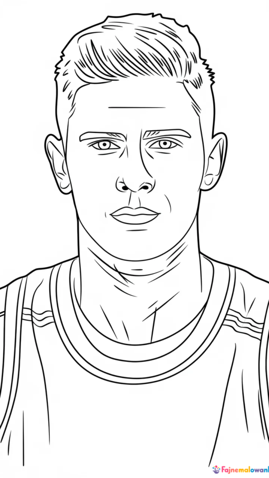 Kolorowanka Cristiano Ronaldo dla fanów piłki nożnej do druku
