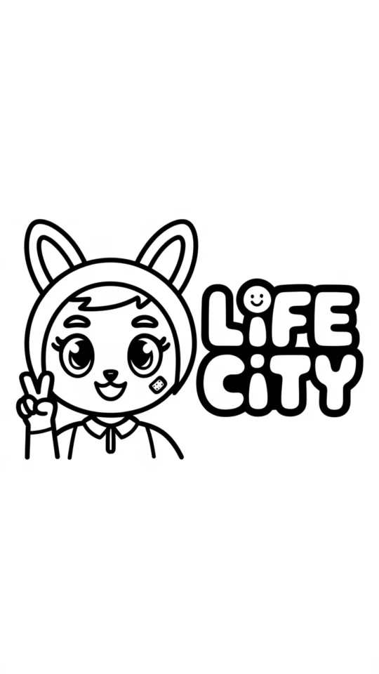 Kolorowanka do druku: Toca Life City dla dzieci do pobrania