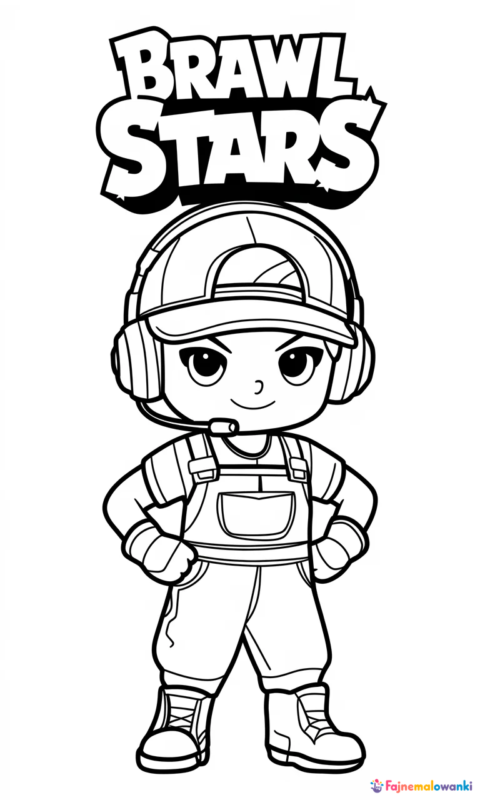 Kolorowanka dla dzieci postać z gry w stroju przygodowym