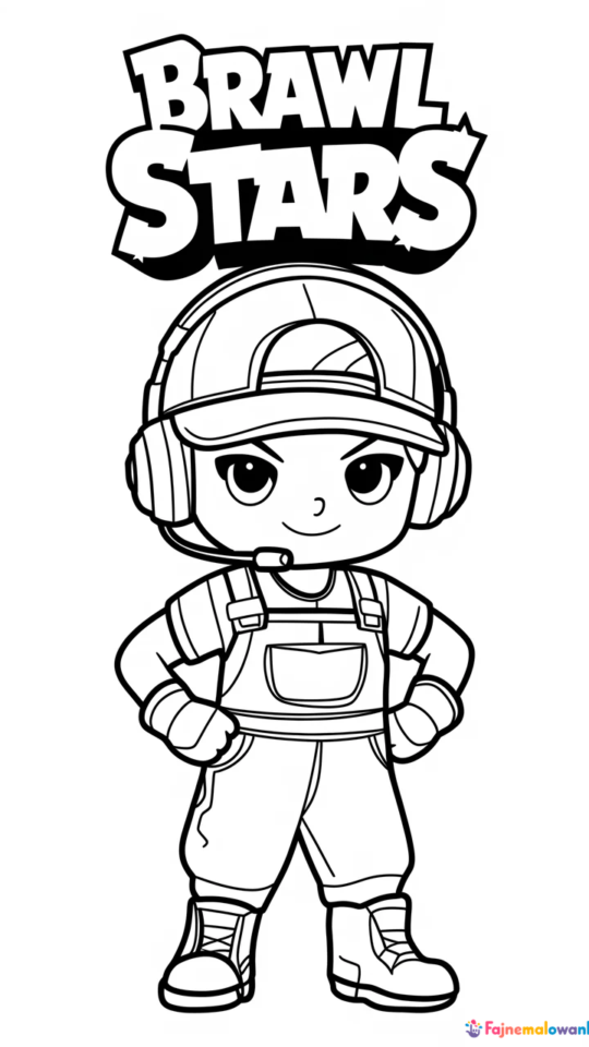 Kolorowanka Fang z Brawl Stars do druku dla dzieci