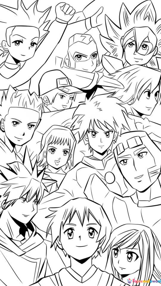 Kolorowanka z Postaciami z Naruto do Druku dla Dzieci