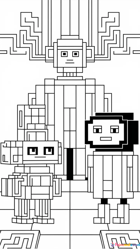 Kolorowanka Minecraft: Moby do Druku dla Dzieci i Fanów