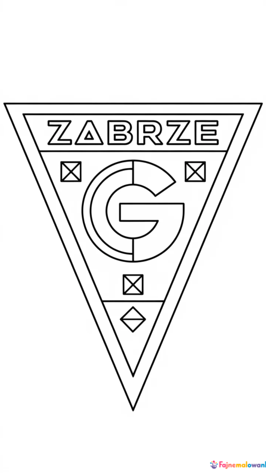 Kolorowanka dla dzieci: Górnik Zabrze – piłkarskie emocje