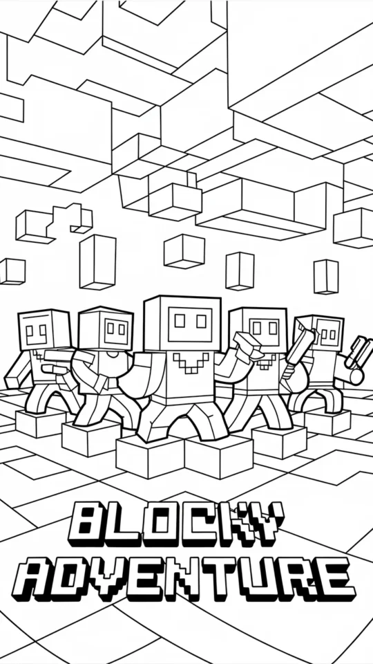 Kolorowanki do druku z motywem Minecraft dla dzieci