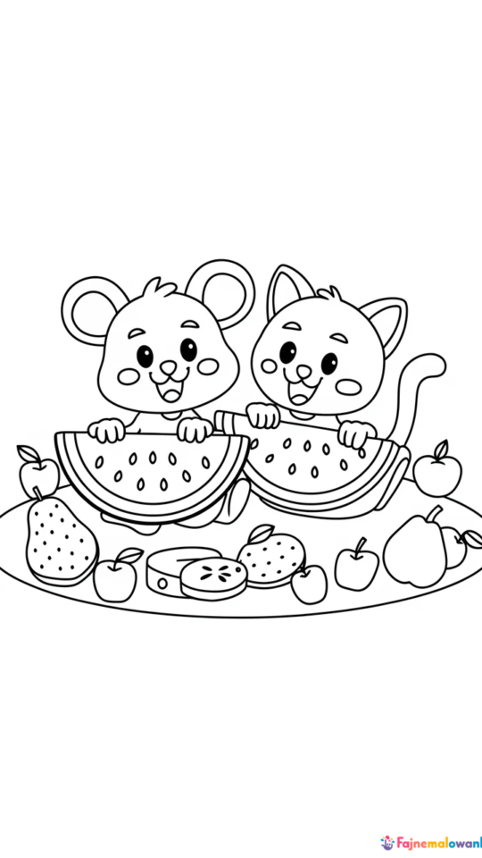 Kolorowanki do druku: Tom i Jerry dla dzieci do pobrania