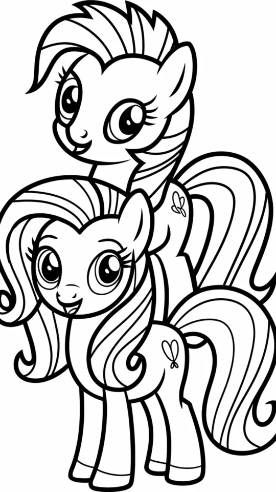 Kolorowanka z Kucykami My Little Pony dla Dzieci do Druku