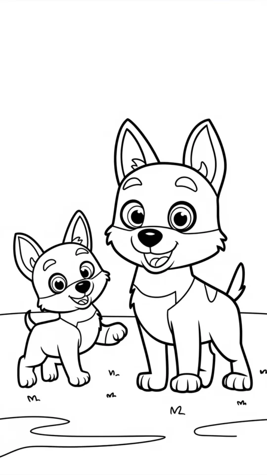 „Bluey – Kolorowanka do Druku dla Dzieci z Ulubionymi Postaciami”