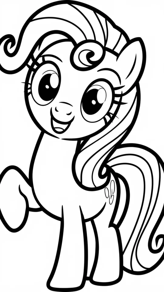 Kolorowanki do druku z postaciami My Little Pony dla dzieci