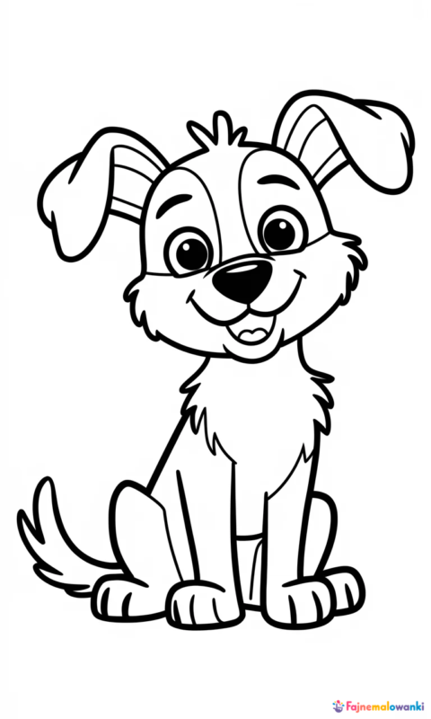 Kolorowanka dla dzieci przedstawiająca uroczego