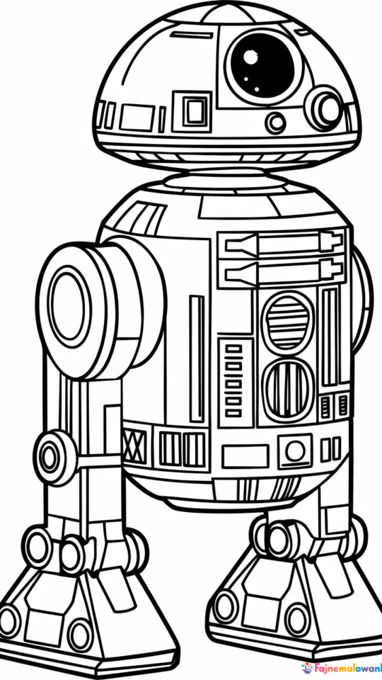 Kolorowanka R2-D2 z Gwiezdnych Wojen dla fanów science fiction