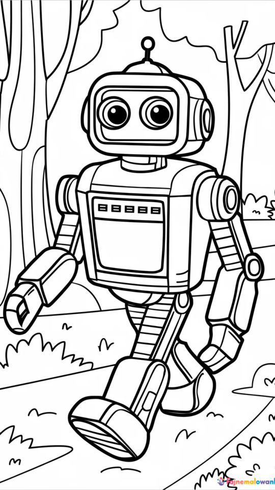 Darmowa kolorowanka robot do druku dla dzieci do pobrania