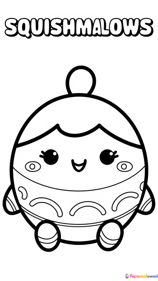 Kolorowanki do wydruku z postaciami Squishmallows dla dzieci