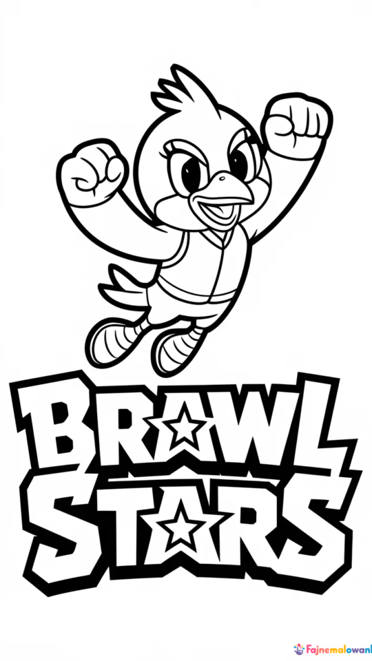 Kolorowanka Kruk z Brawl Stars do druku dla dzieci